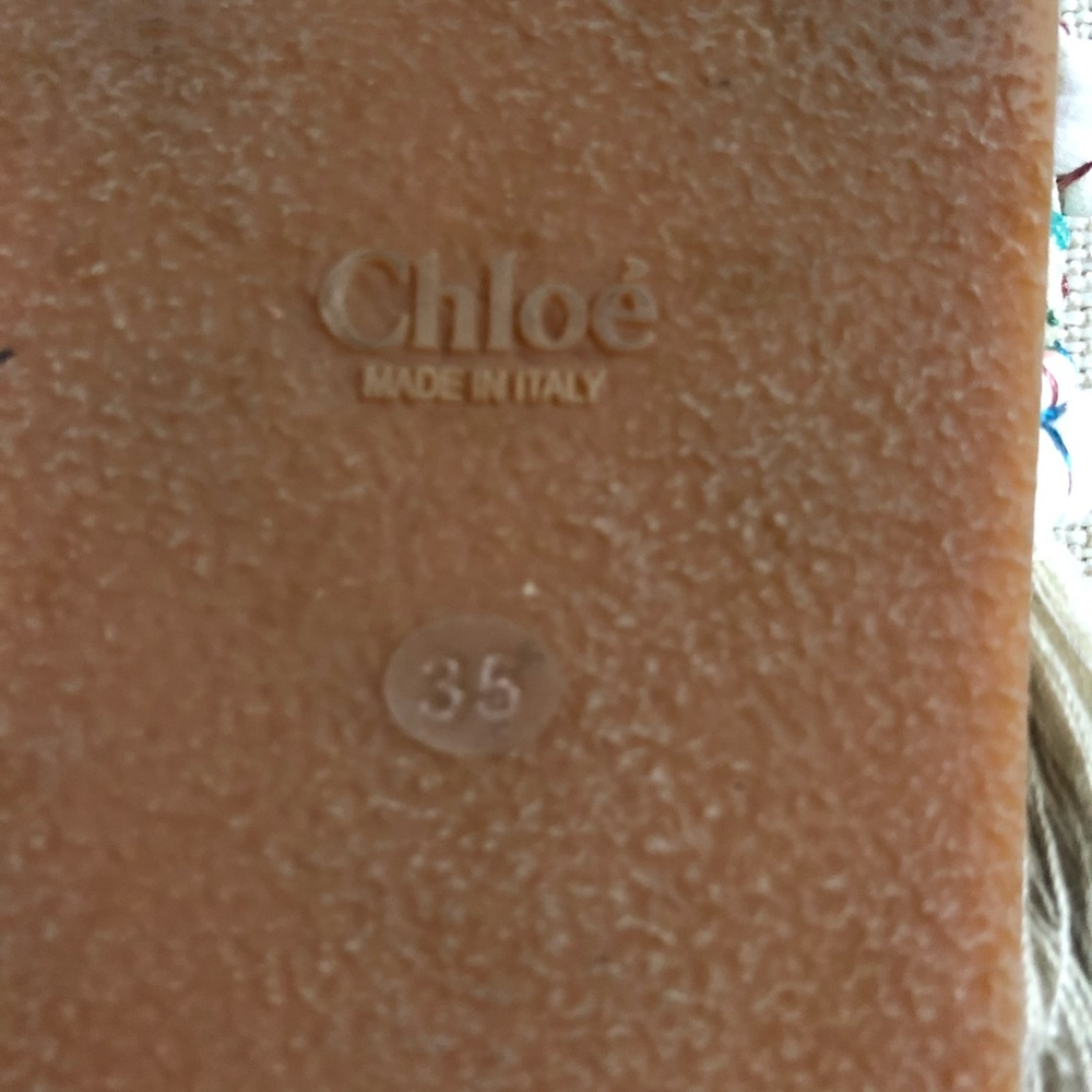 Chloe Sandals Slide Fringe Mules Nolan EU 35 US 5 - Picture 9 of 13